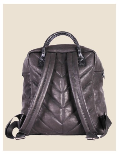 Zaino in pelle nero antracite |Artigianale | VERA PELLE | Zainetto da viaggio