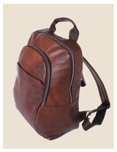 Zaino in vera pelle - Joey - Marrone