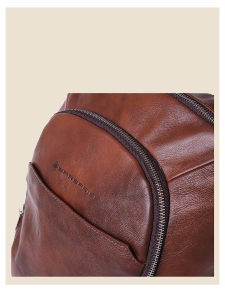 Zaino in vera pelle - Joey - Marrone