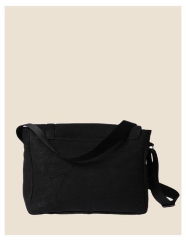 Borsa a tracolla in vera pelle - San Paolo - Nero