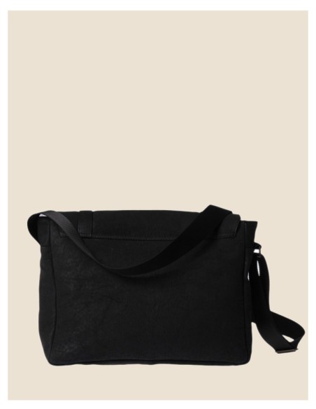 Borsa a tracolla in vera pelle - San Paolo - Nero