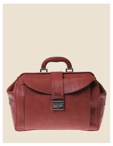bauletto da  dottore uomo in pelle testa di moro artigianato italiano