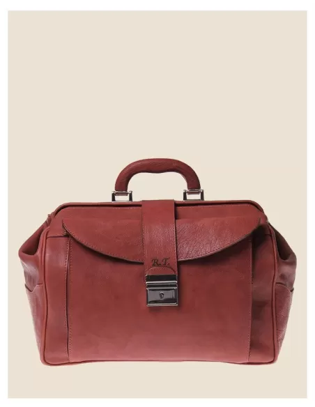 bauletto da  dottore uomo in pelle testa di moro artigianato italiano