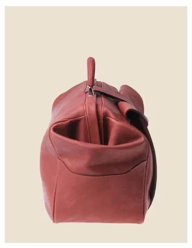 bauletto da  dottore uomo in pelle testa di moro artigianato italiano