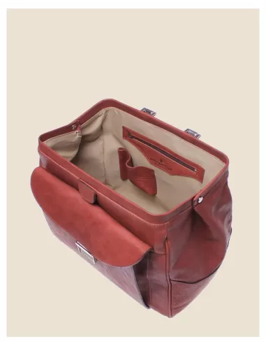 bauletto da  dottore uomo in pelle testa di moro artigianato italiano