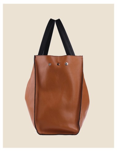 borsa donna morbida in vera pelle blu grande