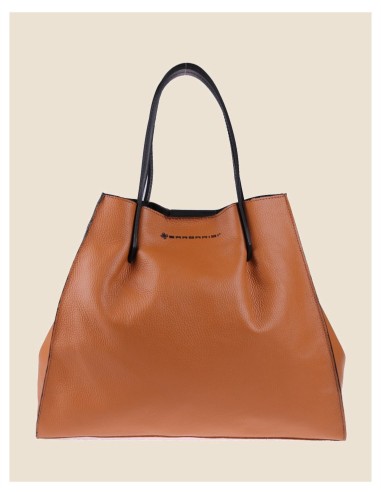 borsa donna morbida in vera pelle blu grande