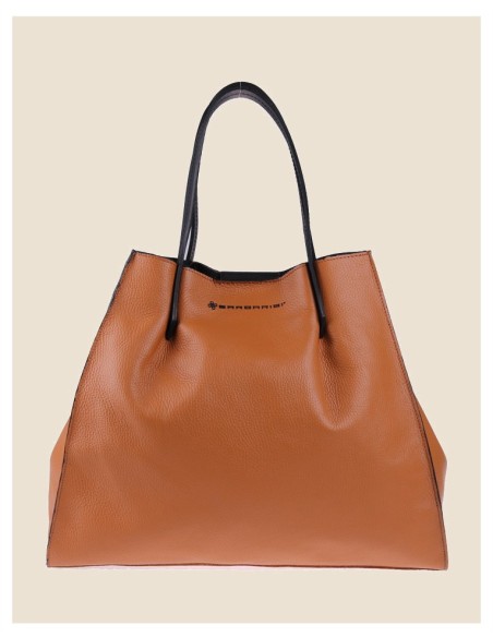 borsa donna morbida in vera pelle blu grande