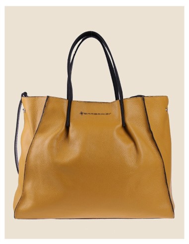 borsa donna morbida in vera pelle blu grande