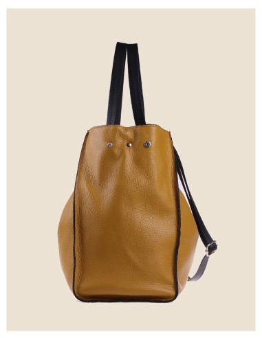 borsa donna morbida in vera pelle blu grande