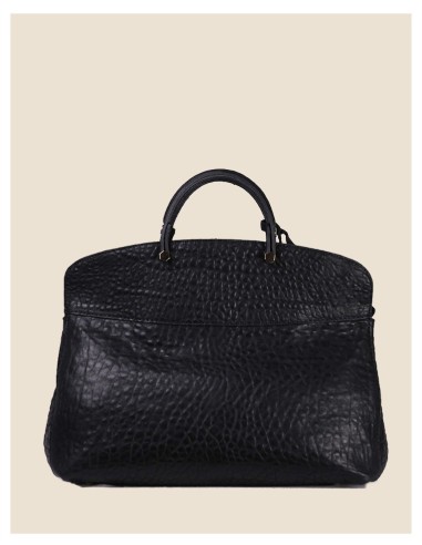 Borsa donna a mano in vera pelle - Giulia - Nero