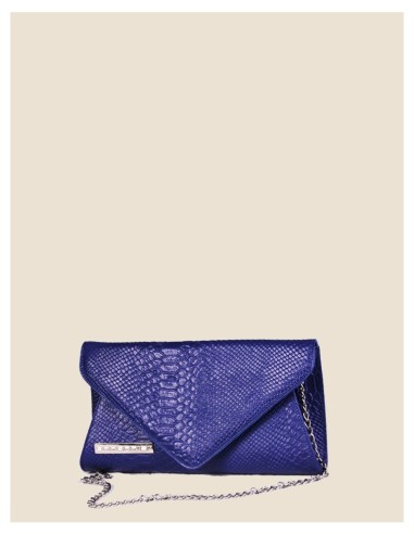 Pochette donna pelle rosso effetto serpente tracolla oro