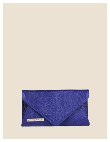 Pochette donna pelle rosso effetto serpente tracolla oro