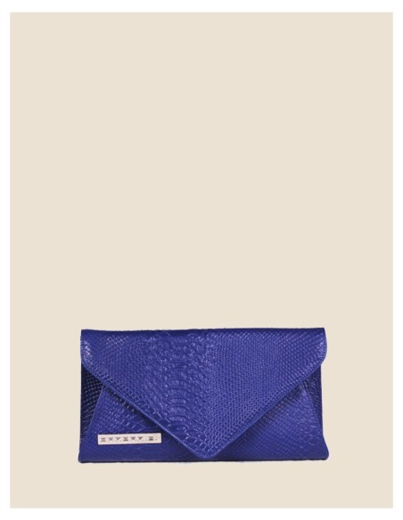 Pochette donna pelle rosso effetto serpente tracolla oro
