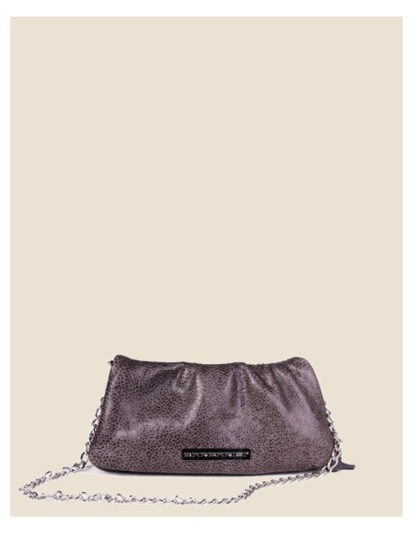 Pochette donna in vera pelle - Erika - nero