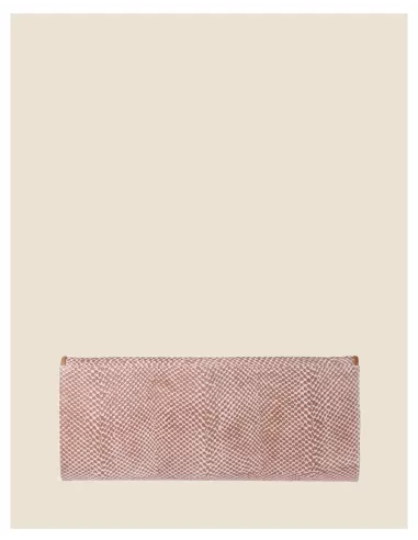 Pochette multicolor in pelle|Tracolla in catena color oro|Artigianale