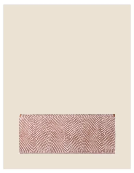 Pochette multicolor in pelle|Tracolla in catena color oro|Artigianale