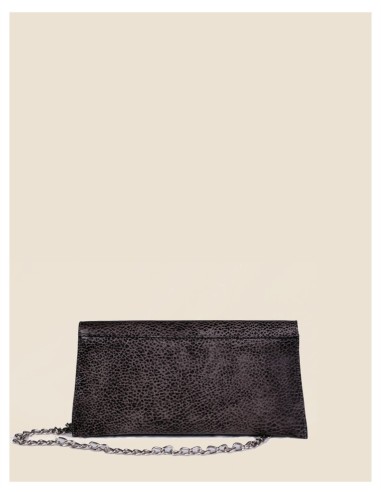 pochette donna in vera pelle - Laura - grigio scuro