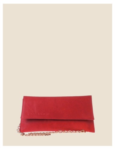 pochette donna in vera pelle - Laura - grigio scuro