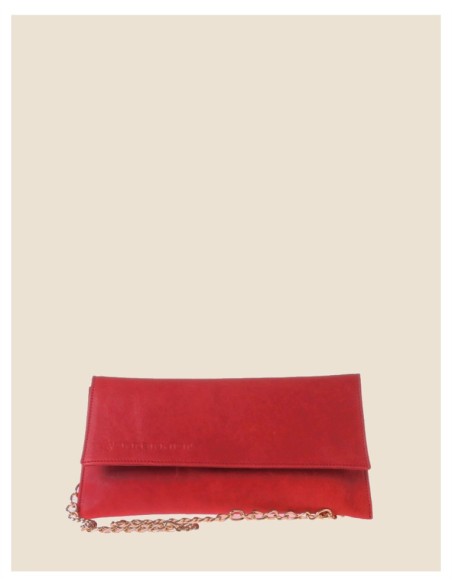 pochette donna in vera pelle - Laura - grigio scuro