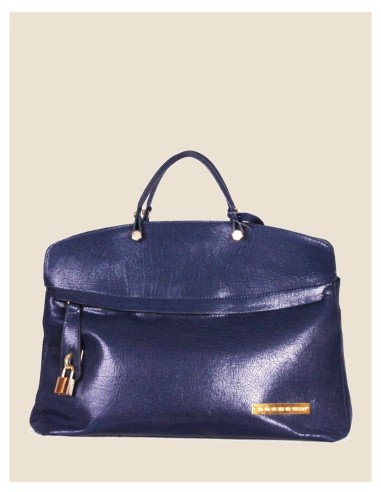 Borsa donna a mano in vera pelle - Giulia - Nero