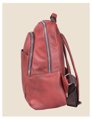 Zaino in vera pelle - Joey - Marrone
