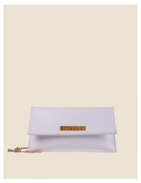 pochette donna in vera pelle - Laura - grigio scuro