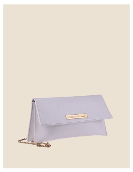 pochette donna in vera pelle - Laura - grigio scuro