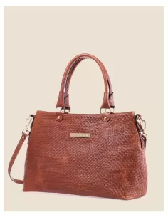 Borsa artigianale in vera pelle - Sofia - cuoio intrecciato 2