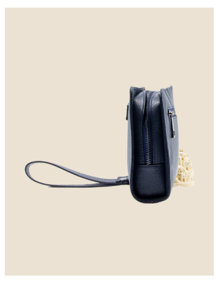 Pochette Uomo in vera pelle - Bike - marrone