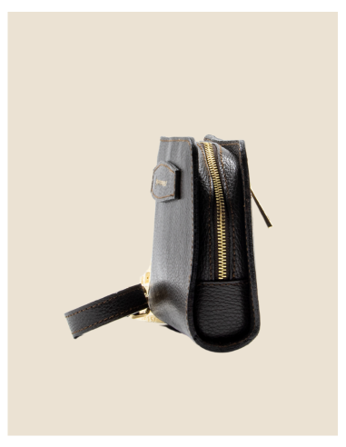Pochette Uomo in vera pelle - Bike - marrone