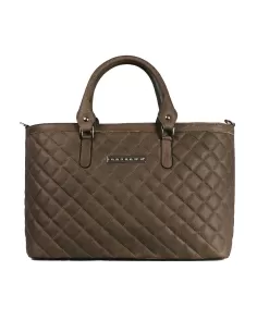 Borsa a mano in vera pelle - Naomi - grigio