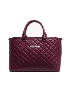 Borsa a mano in vera pelle - Naomi - rubino